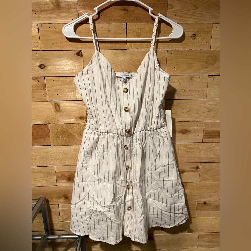 NEW white striped dress